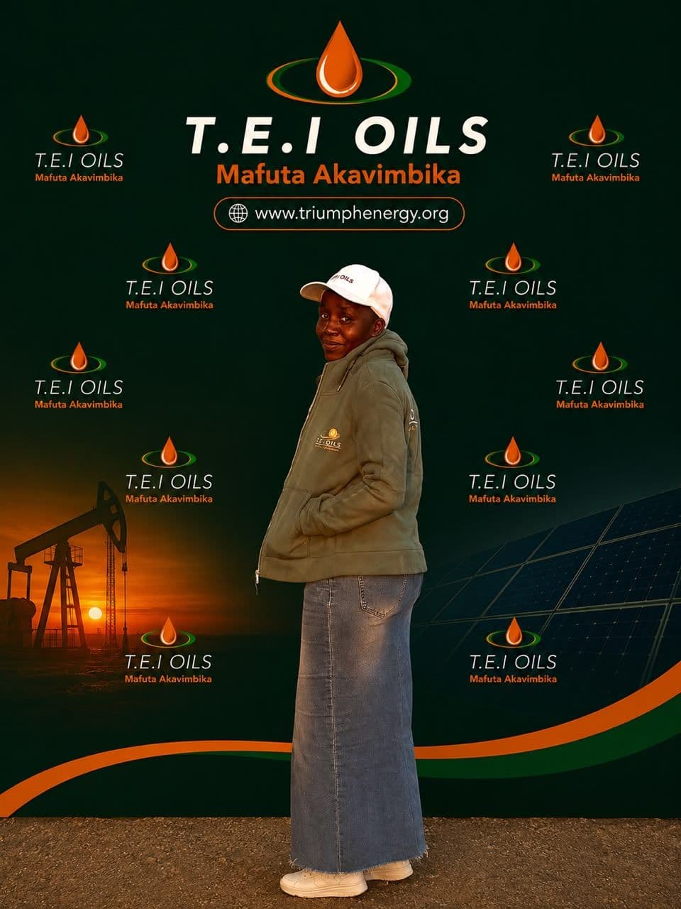 T.E.I Oils team member in side profile