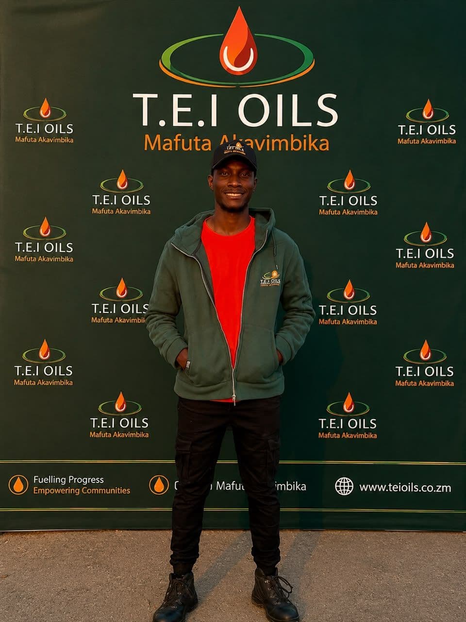 Triumph Energy team member in branded workwear